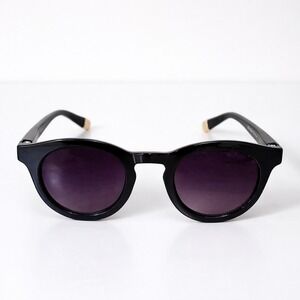 RS Eyeshop Ryan Simkhai Round Sunglasses Black Purple Lens Unisex Minimal Modern